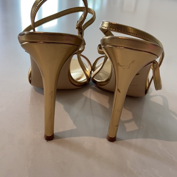 DVF Gold Strappy Ulla Heels - Picture 5 of 11